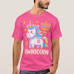 Amazing Jewnicorn Menorah Star Of David Jewish Uni T-Shirt