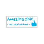 [ Thumbnail: "Amazing Job!" + Custom Teacher Name Self-Inking Stamp ]