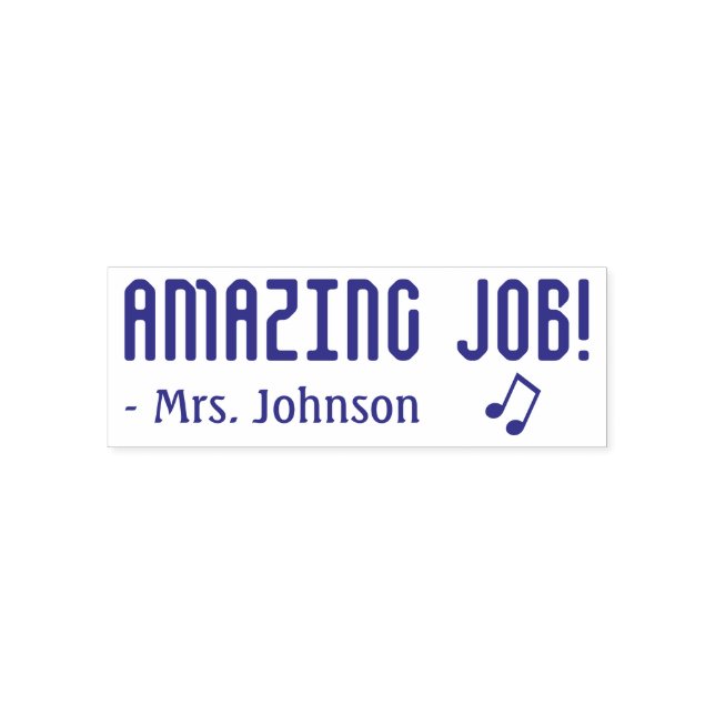 "AMAZING JOB!" Educator Rubber Stamp (Design)