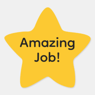 Amazing Job Star Sticker Student Reward Teacher