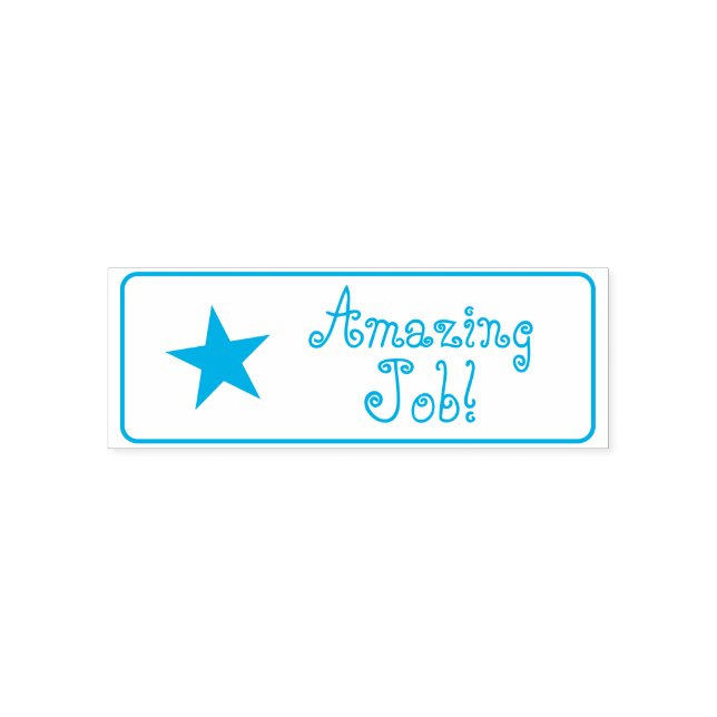 "Amazing Job!" Tutor Rubber Stamp (Design)