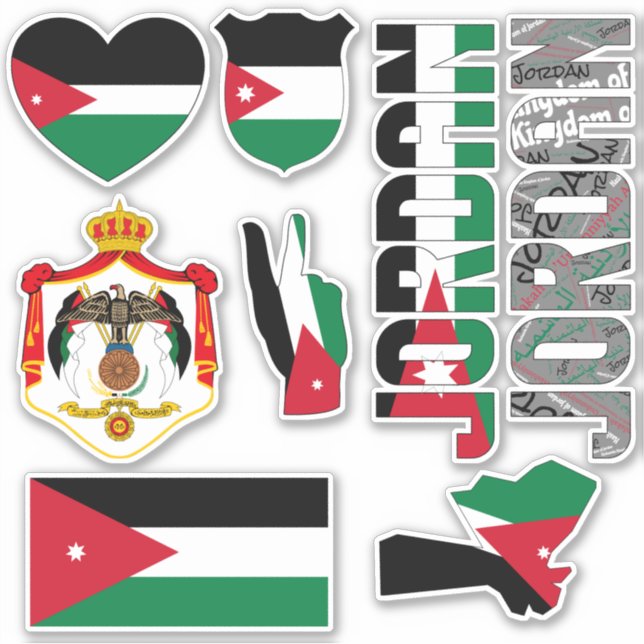 Amazing Jordan Shapes National Symbols Sticker (Front)