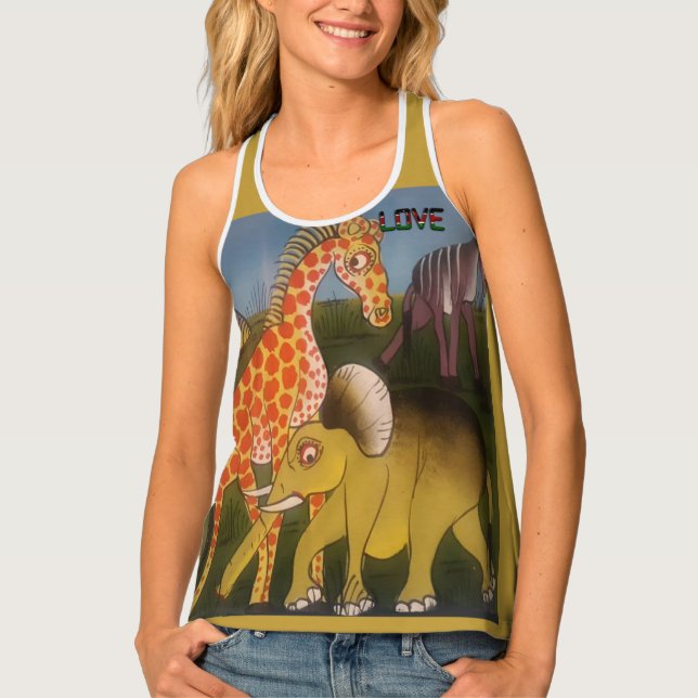 Amazing Kenya Wild Animal Safari Tank Top (Front)