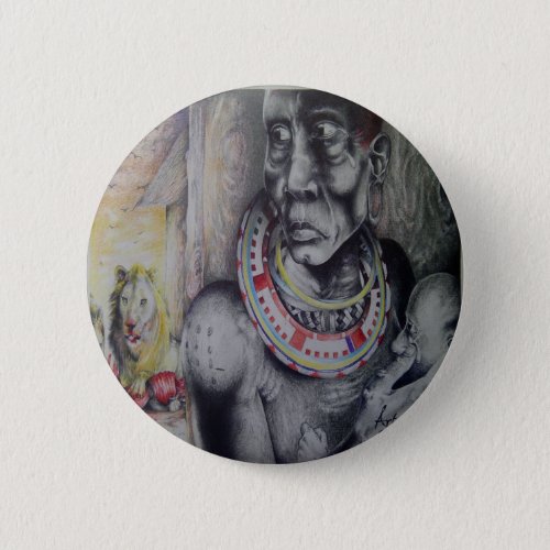 Amazing Kenyan  Masai Tribe designer Button image