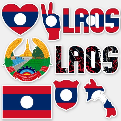 Amazing Laos Shapes National Symbols Sticker