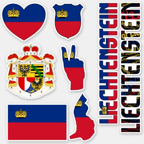 Amazing Liechtenstein Shapes National Symbols Sticker