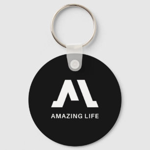Amazing Life Monochrome A Logo Keychain