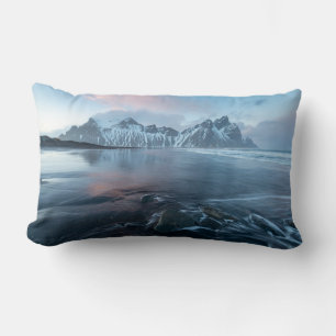 Amazing Light in Iceland   Stokksnes, Vestrahorn Lumbar Pillow