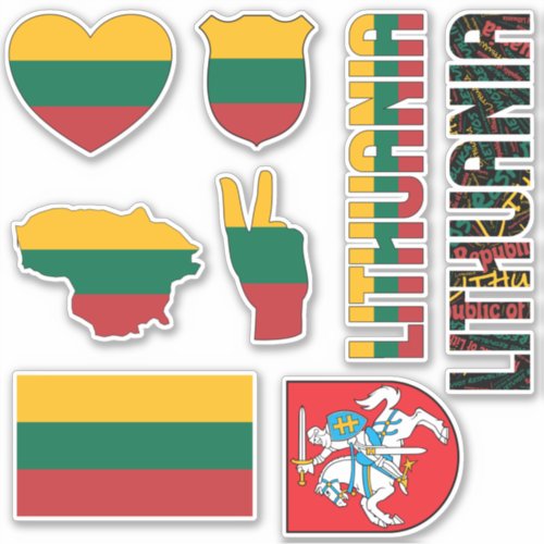 Amazing Lithuania Shapes National Symbols Sticker