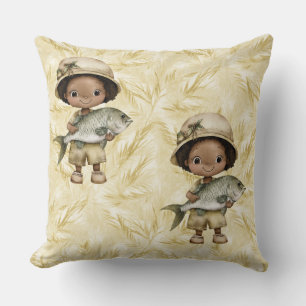 Amazing Loaves and Fishes Cotton Throw Pillow