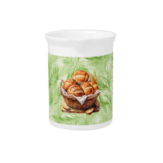 Amazing Loaves and Fishes Porcelain Pitcher (Front)