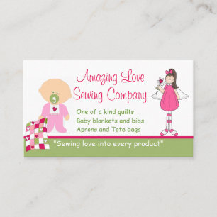 Amazing Love Sewing Company Custom Business Card