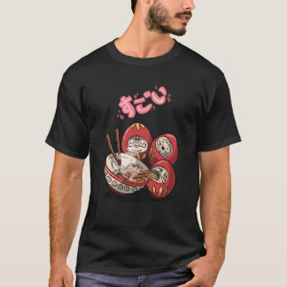 Amazing Lucky Daruma Slurping Noodles Japan T-Shirt