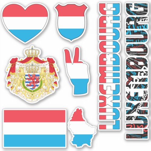 Amazing Luxembourg Shapes National Symbols Sticker