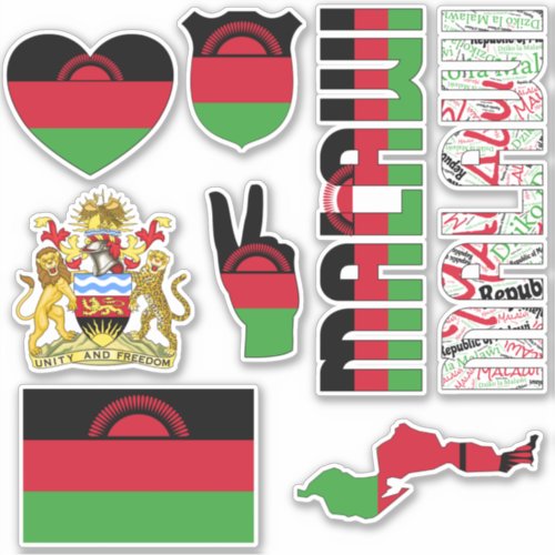 Amazing Malawi Shapes National Symbols Sticker