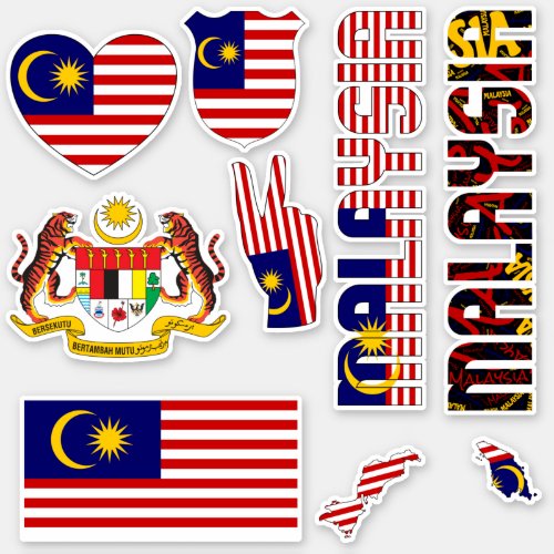 Amazing Malaysia Shapes National Symbols Sticker