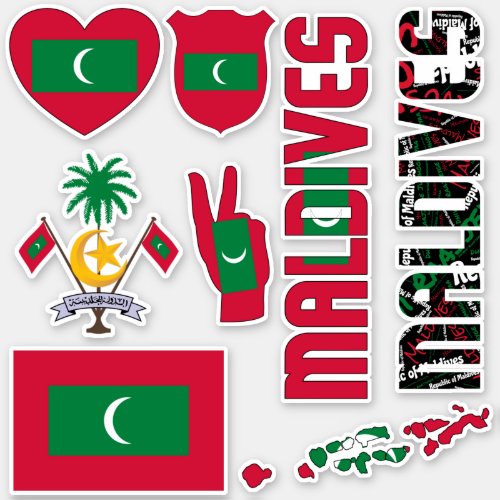 Amazing Maldives Shapes National Symbols Sticker