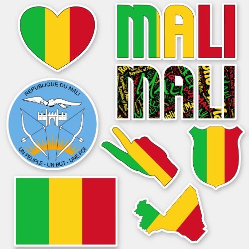 Amazing Mali Shapes National Symbols Sticker