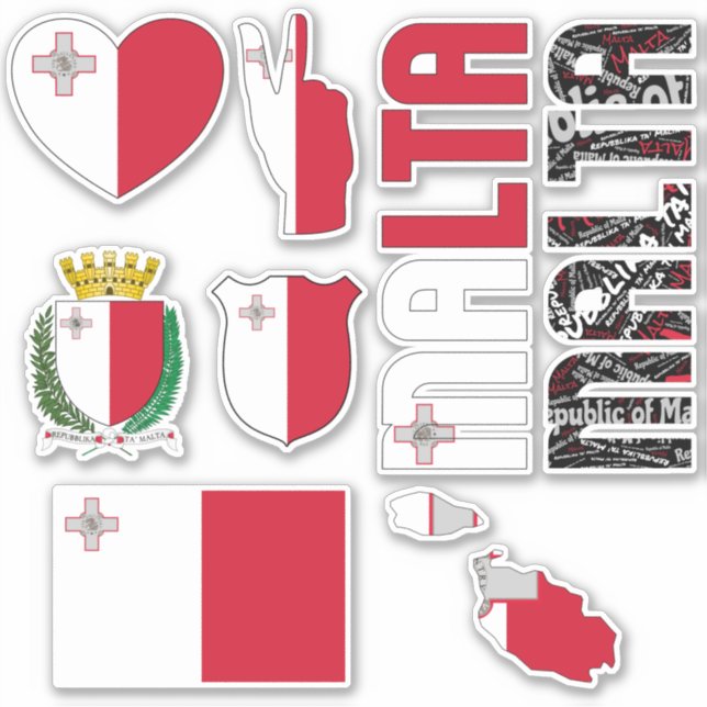 Amazing Malta Shapes National Symbols Sticker (Front)
