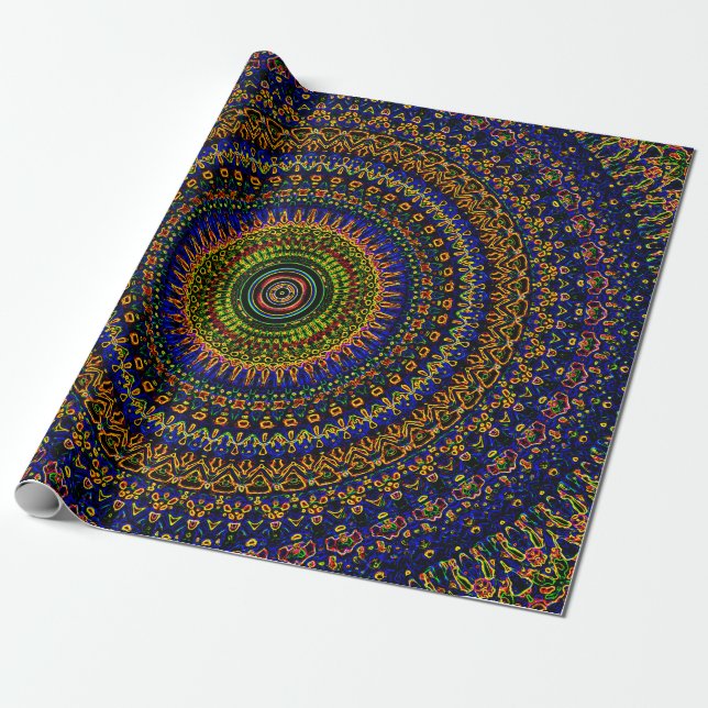 Amazing Mandala Wrapping Paper (Unrolled)