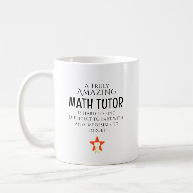 Amazing Math Tutor Hard To Find Personalized Gift Coffee Mug (Left)