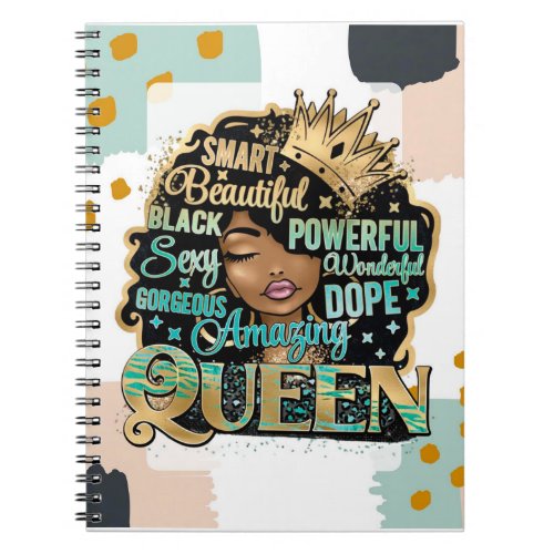 Amazing Melanin Black Queen Women Mom Notebook