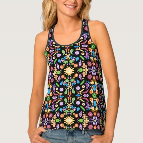 Amazing microorganisms living in a pattern design tank top