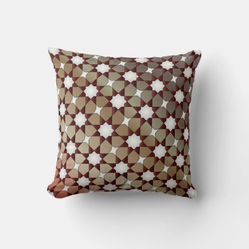 Amazing Middle_Eastern Pattern زخارف هندسيه رائعه  Throw Pillow