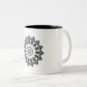 Amazing Middle-Eastern Pattern زخارف هندسيه رائعه Two-Tone Coffee Mug