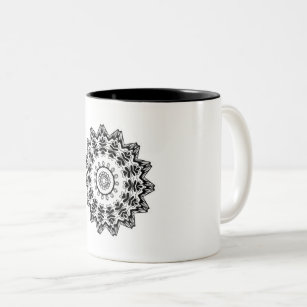Amazing Middle-Eastern Pattern زخارف هندسيه رائعه  Two-Tone Coffee Mug