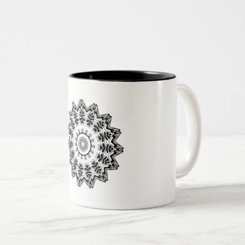 Amazing Middle_Eastern Pattern زخارف هندسيه رائعه  Two_Tone Coffee Mug