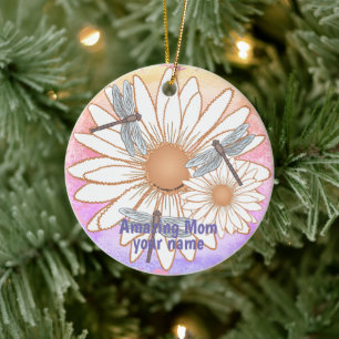 Amazing Mom  Ceramic Ornament