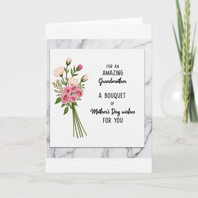 Amazing Mom Floral Image Card (Front)