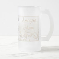 Amazing Mom Frosted Butterfly Mug or YOUR TEXT