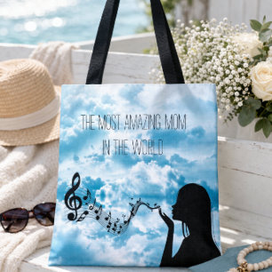 Amazing Mom Gift Music Lover Mothers Day Tote Bag