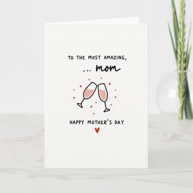 Amazing Mom Toast Illustration Card (Front)