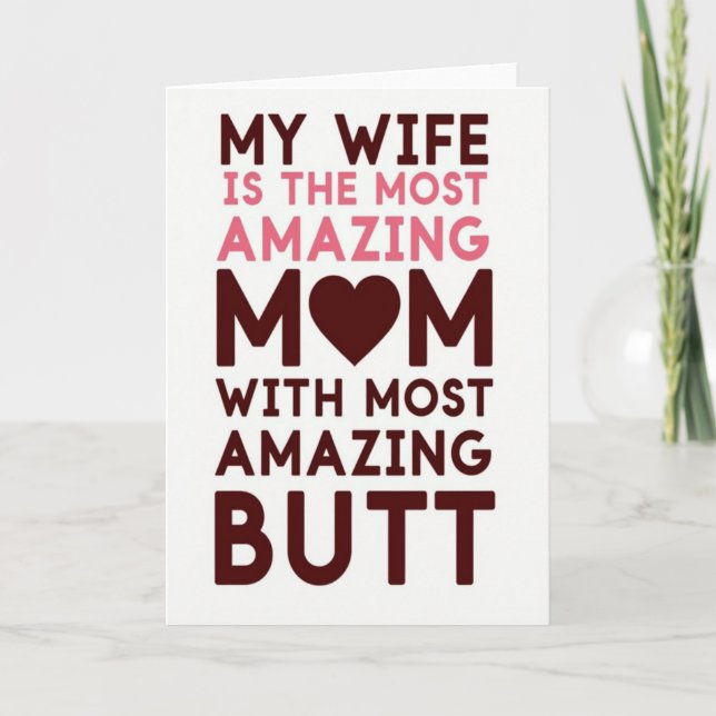 Amazing Mom Typographic Card (Front)