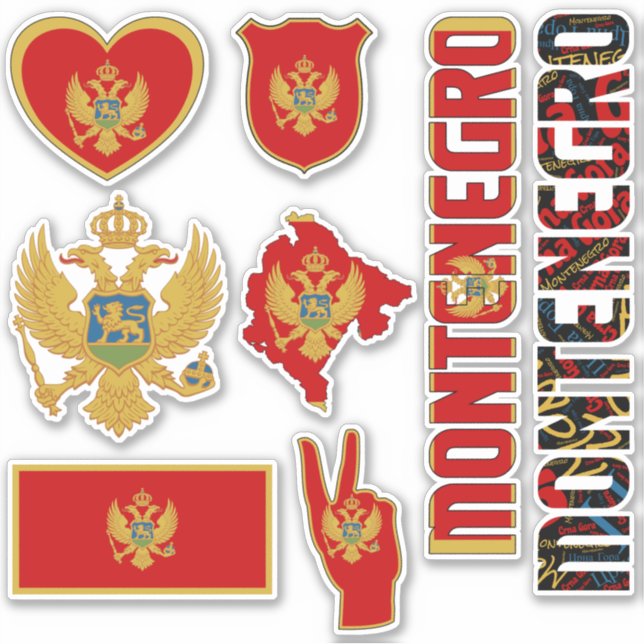 Amazing Montenegro Shapes National Symbols Sticker (Front)