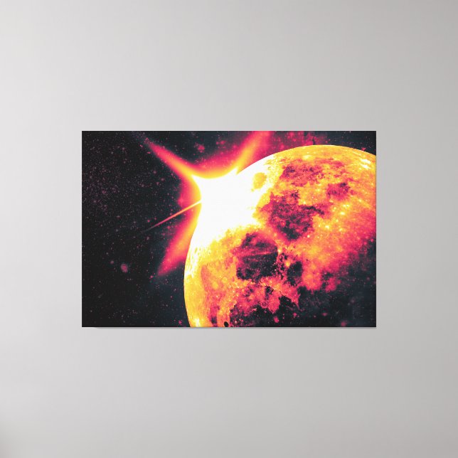 Amazing moon in a unique way Photo Canvas Print (Front)