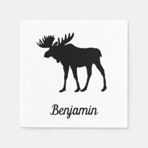 Amazing Moose Rustic Napkins