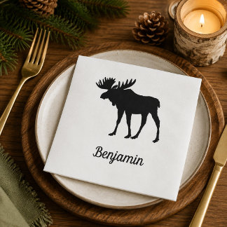 Amazing Moose Rustic Napkins