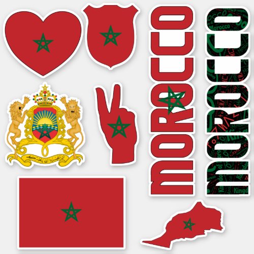 Amazing Morocco Shapes National Symbols Sticker