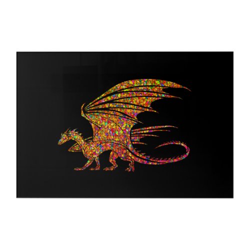 Amazing Mosaic Dragon  Acrylic Print