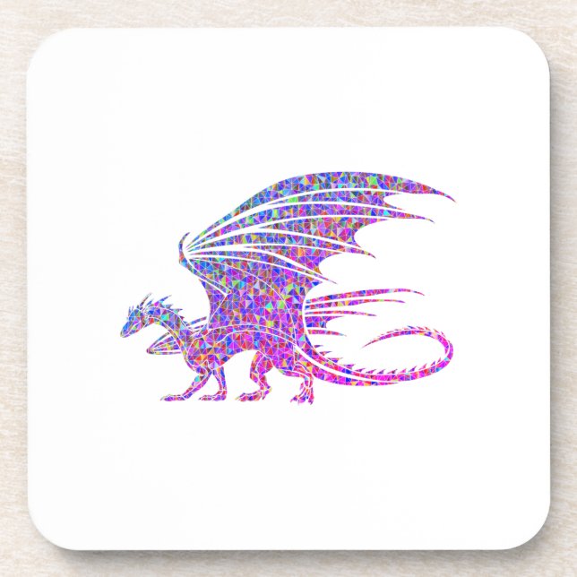 Amazing Mosaic Dragon Beverage Coaster (Front)