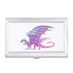Amazing Mosaic Dragon Business Card Case
