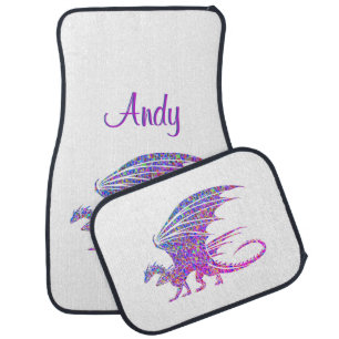 Amazing Mosaic Dragon Car Floor Mat