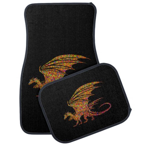 Amazing Mosaic Dragon  Car Floor Mat