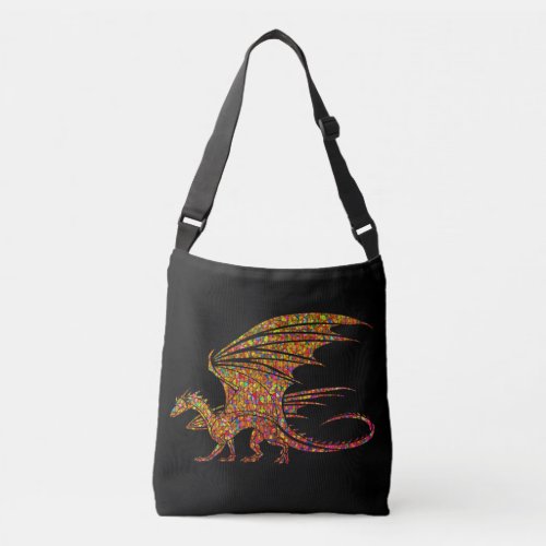 Amazing Mosaic Dragon  Crossbody Bag