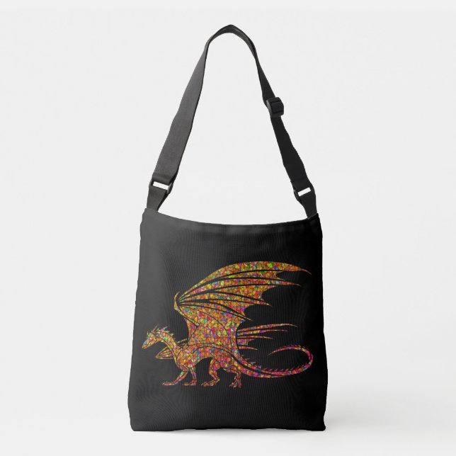 Amazing Mosaic Dragon  Crossbody Bag (Front)