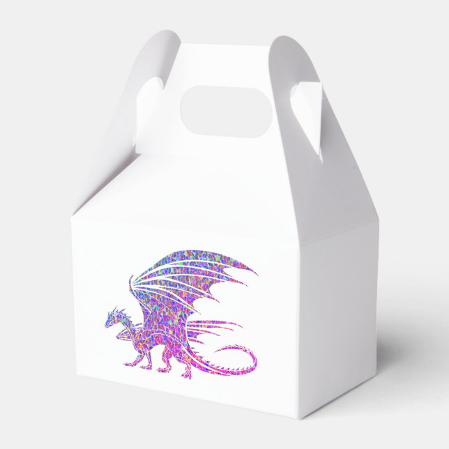 Amazing Mosaic Dragon Favor Boxes (Front Side)